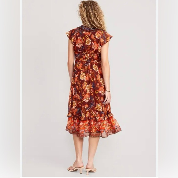 Old Navy Mid Waist Defined Midi Dress-Maternity-Size XL - Picture 15 of 16